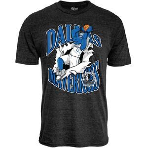 Blue 84 Nba Unisex Kids Nba Youth Tri Blend T Shirt Slam Mascot Black